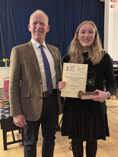Ava Lea-James receiving the Chipping Norton & Stow Methodist Circuit Bicentenary Award